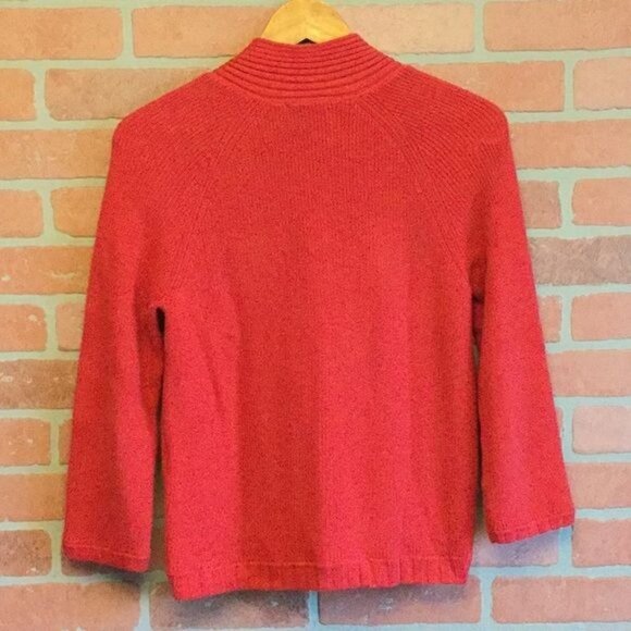 Talbots Womens Red Cardigan Sweater Tie Front Small - Picture 5 of 7